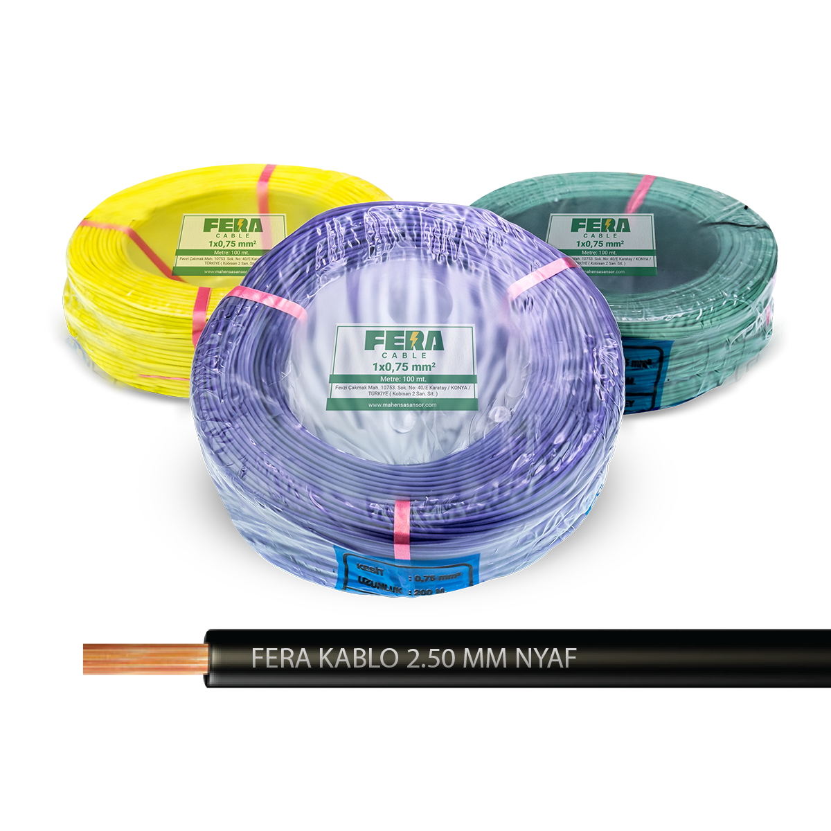 2.50 mm NYAF Kablo | Mahens Asansör | Asansör Parçaları Üretimi, Kablo ve Yedek Parça İmalatı – Tırnak Grubu, Kablo Grubu, NYAF Kablolar, Dijital Kablolar, Kuyu Dibi TTR Kablolar, Flexible Kablolar, Halat Şişeleri, Plastik Parçalar, Denge Zinciri ve Regülatör Grubu